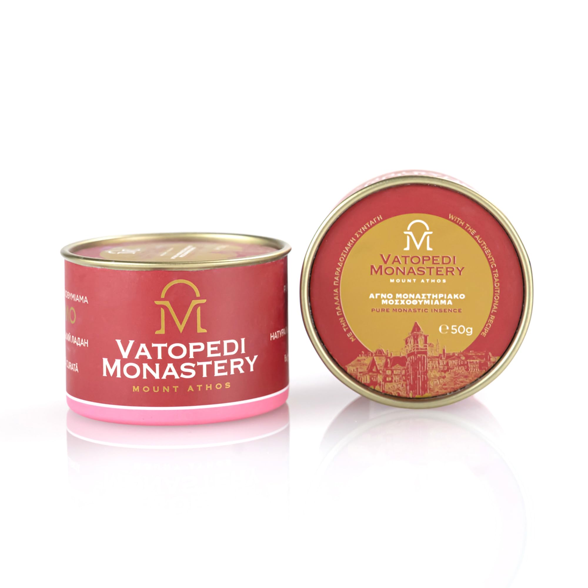 Pure Monastic Incense from Mount Athos with the Authentic Traditional Recipe and Rose Scent 50gr