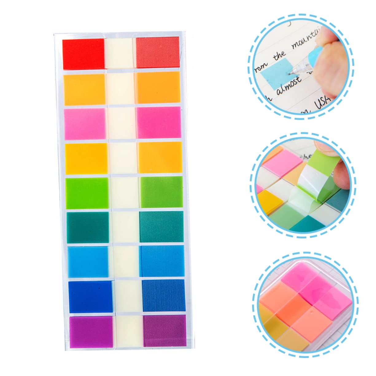 SHINEOFI 4500pezzi Segnapagina Adesivi Colorati Fluorescenti Per Indici Linguette Rimovibili Per Libri Scuola e Ufficio Facili Da Applicare e Riutilizzabili Per Organizzare Appunti e Note