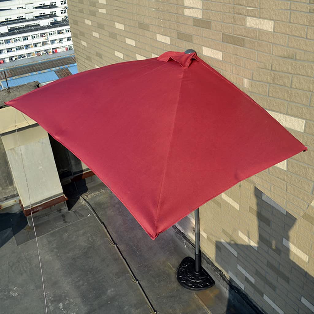 Kwadratowy Parasol, 230 cm Wodoodporna powierzchnia parasola Pół Parasol z korbą Ochrona przed słońcem, mały Parasol do basenu przydomowego na tarasie ogrodowym good