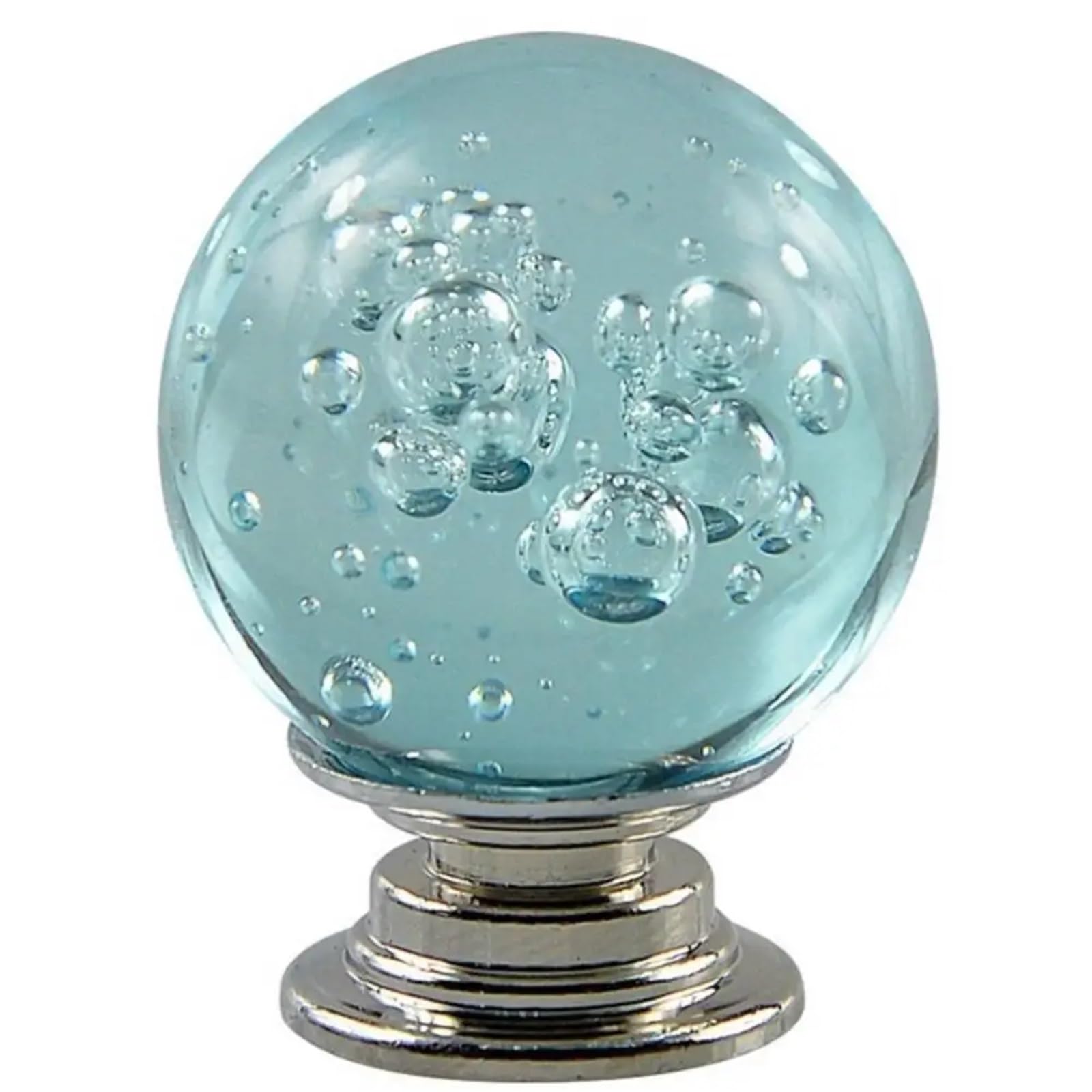Mdsrfgn Blue Crystal Door Knobs Drawer Handle Knob Round Crystal Ball Cupboard Wardrobe Furniture Door Pull(Blue)