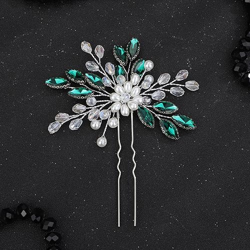 Épingle à cheveux fleur en cristal pour coiffure stable - 2