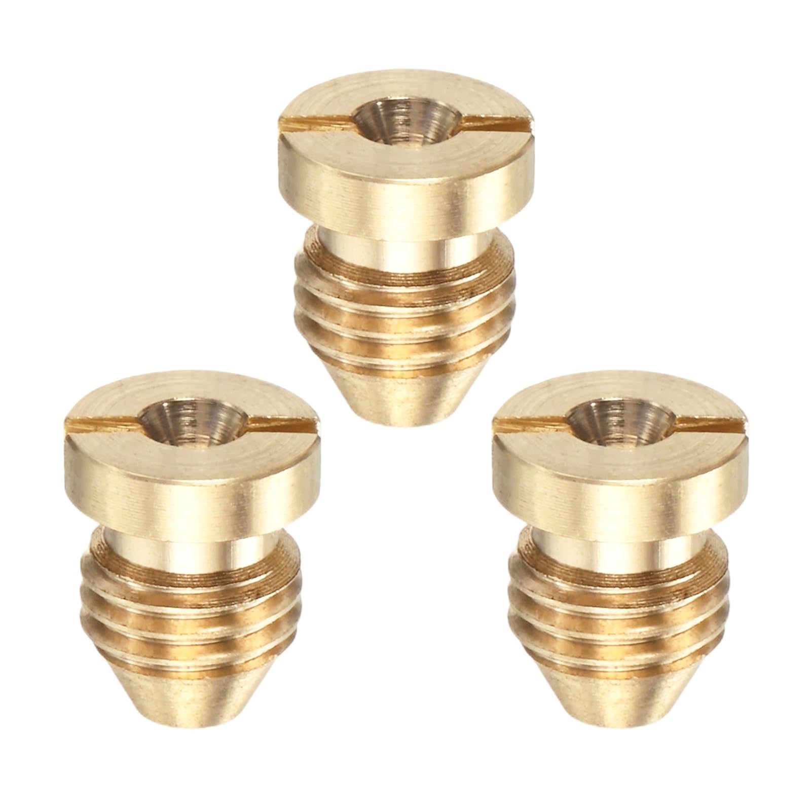 M METERXITY 3-Pack Foam Cannon Orifice Nozzle Tips, 1.3 mm Brass Replacement Thread Nozzle for Car Wash/Garden Hose Use/Snow Lather Lance, Universal Thread Tips [Brass Tone]