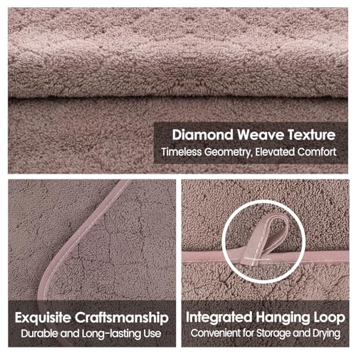 Image of JML Microfiber Bath Towels, Oversized, Ultra Soft, Super Absorbent and Fast Drying, No Fading Large Bathroom Towel Set for Sport, Travel, Fitness (Coral Fleece - Chocolate, 30 in x 60 in)