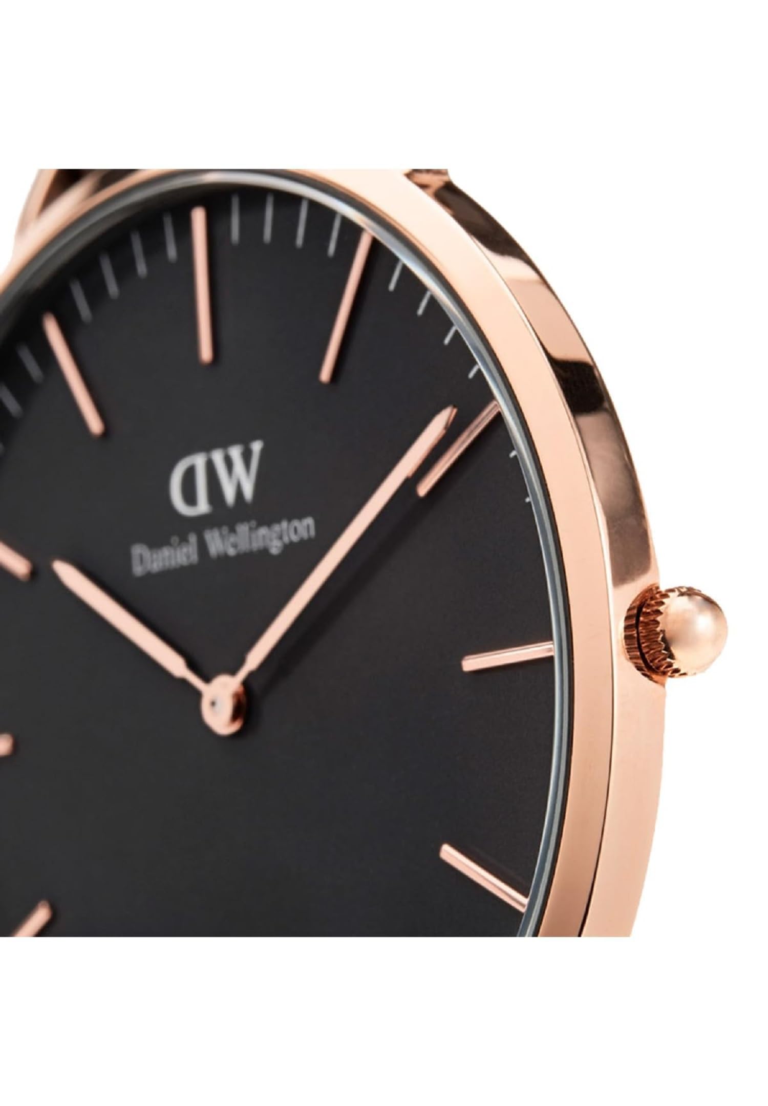 Daniel Wellington Orologio classico Cornovaglia, nero, oro rosa, 40 mm, NATO, da uomo