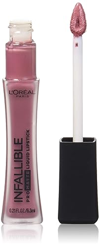 Miniatura 1 de L'Oreal Paris Infallible Pro Matte - Lápiz labial líquido, dura hasta 16horas, 0.21onzas líquidas (Petal Potion)