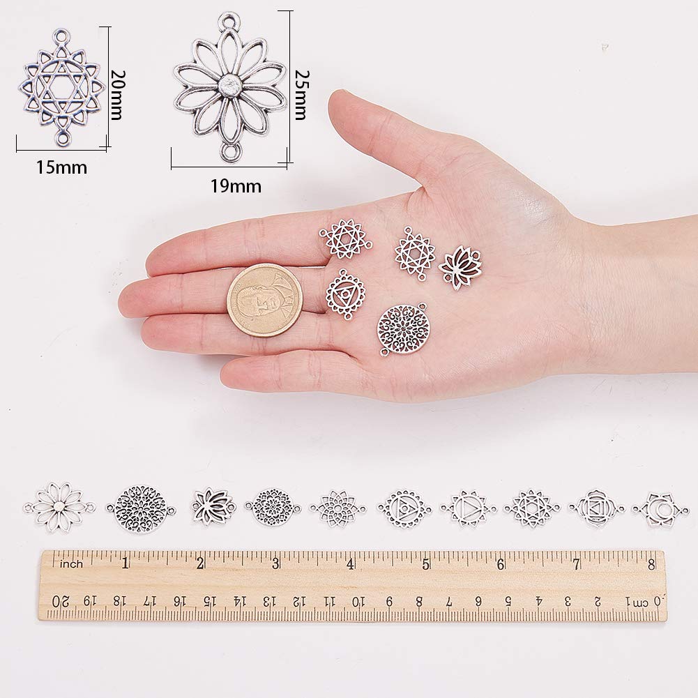 SUNNYCLUE 1 Boîte De 100 Pièces 10 Styles De Breloques En Forme De