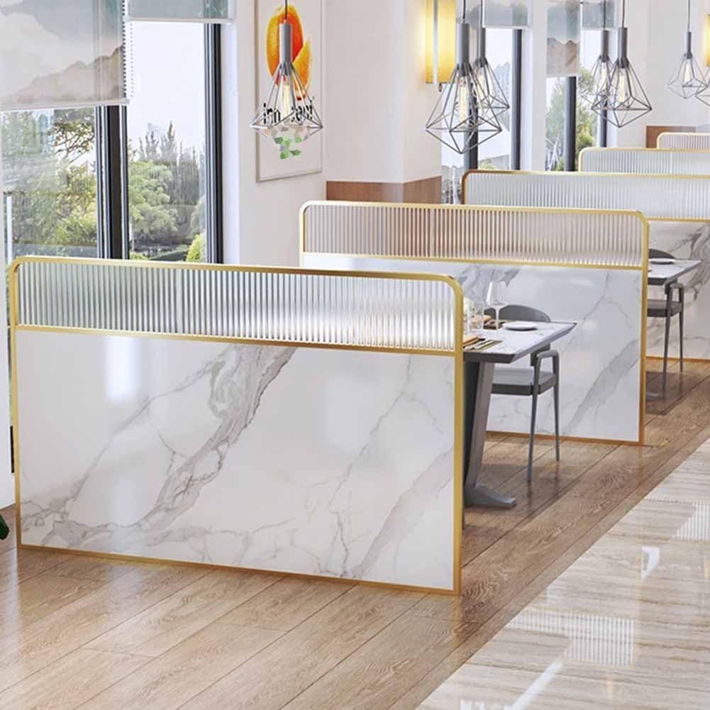 Cloison de séparation basse en métal doré pour salle à manger 40 x 100 cm / 15.74x39.37in – Cloison élégante pour une meilleure intimité et une meilleure gestion de l'espace