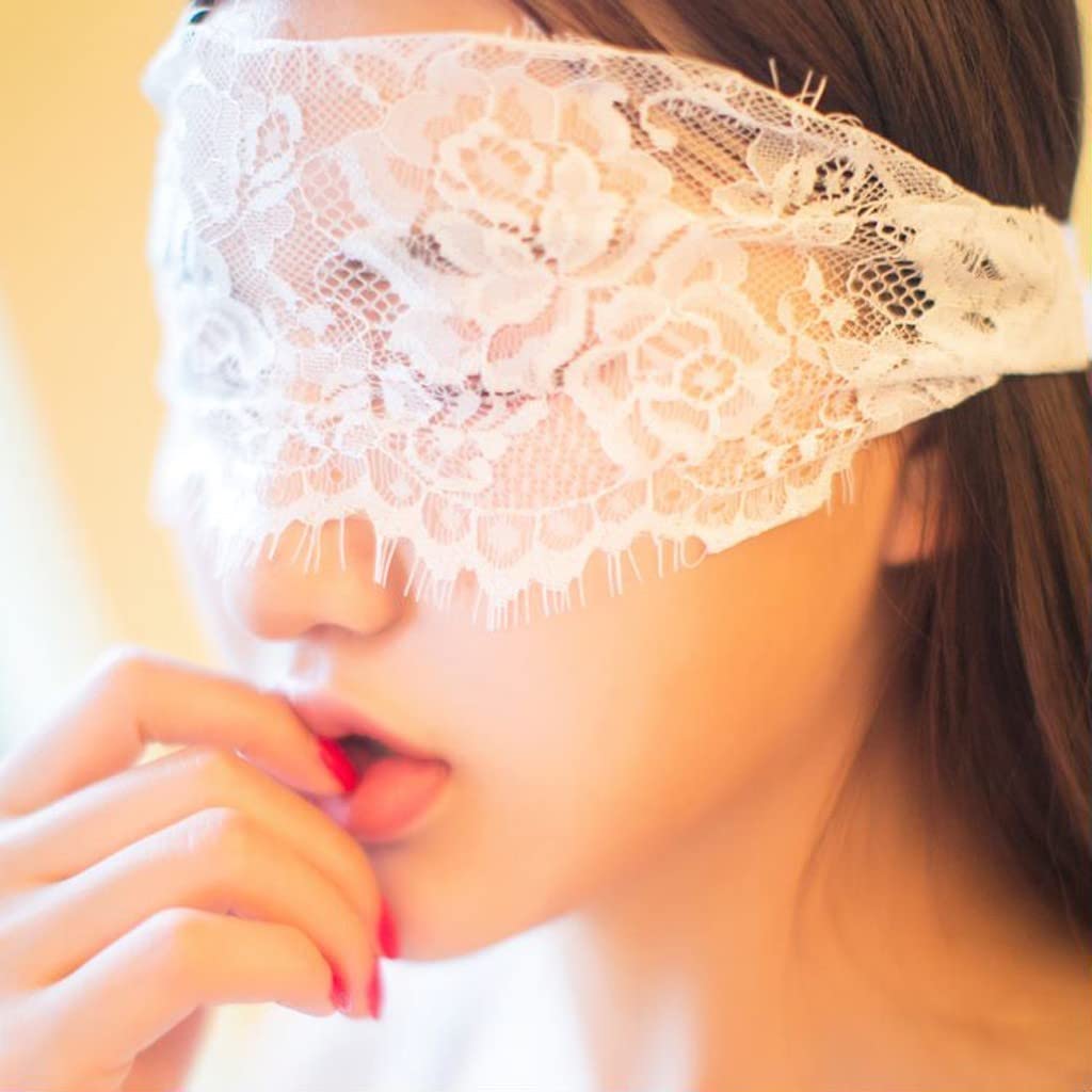 Biancheria intima da donna abbigliamento notte raso seta occhi cosplay bende