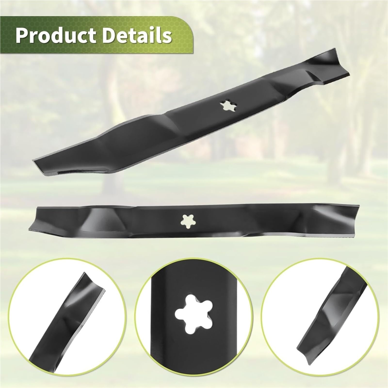 2 Cuchillas De Cortacésped 134149, Compatibles con CRrafts Man, Compatibles con Poulan Pro, Plataforma De 42 Pulgadas, 532134149 138971 138498 Cuchillas De Mantillo For LT1000 YT4000