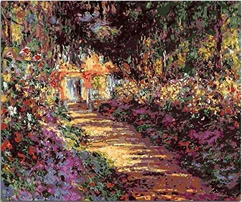 Pathway in Monet's Garden - Claude Monet - Paint by Number Kit - 16"x20" (40x50cm) - DIY Acrylic Painting Home Decor