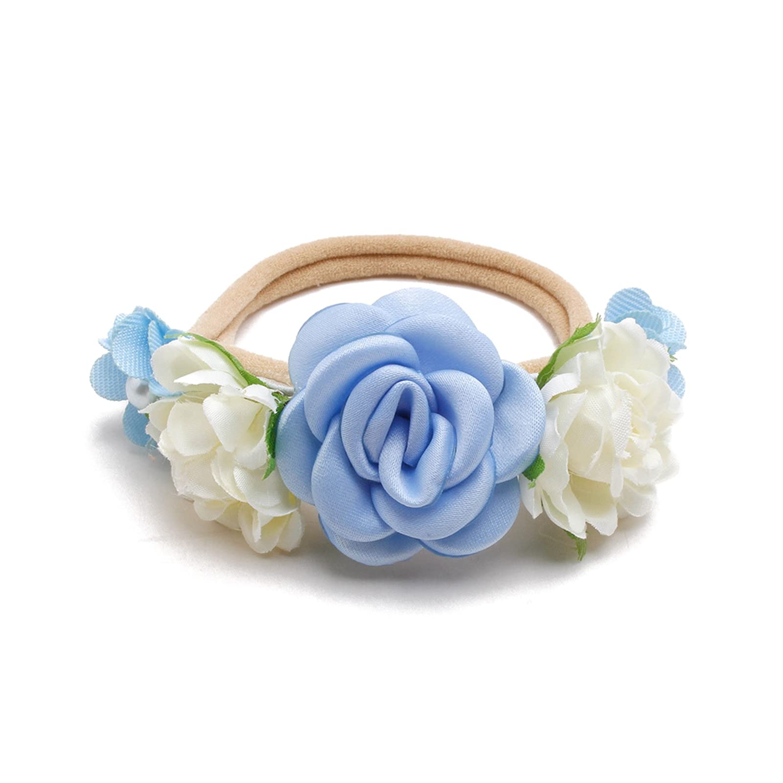 Baby Girl cloth Headbands Floral Infant Flower Elastic Hair Band Bows Wraps for Newborn Toddler Hair Accessorie Headband (Style 2, One Size)