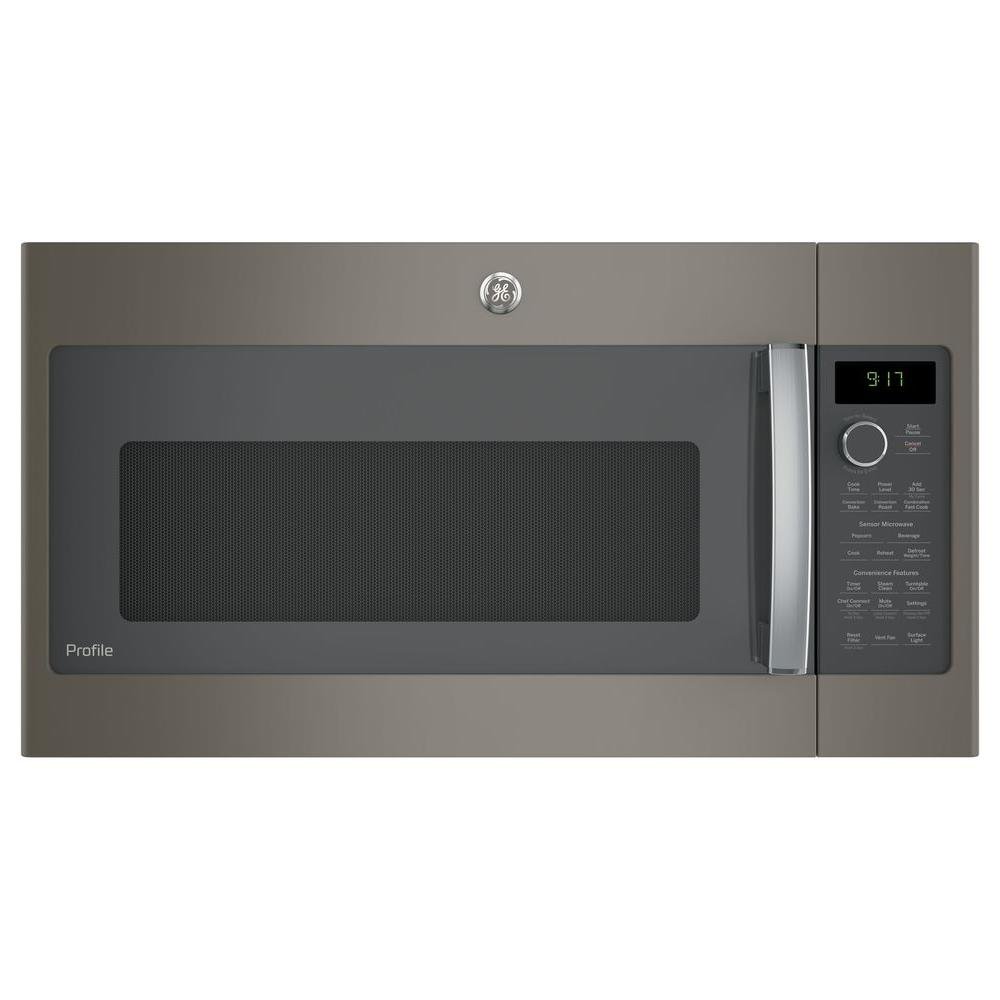 1 7 cu ft Over-the-Range Microwave with 950 Watts Chef Connect Sensor Cooking Controls Convection Fast Cook Bake
