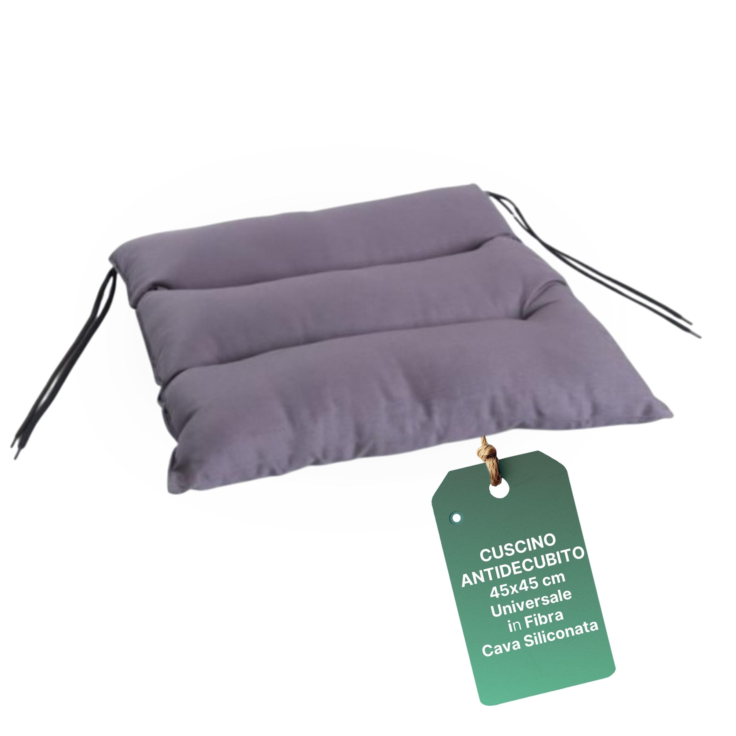 REMEDIA ONE - Cuscino Antidecubito per Sedia a Rotelle in Fibra Cava Siliconata, Cuscino Antidecubito Traspirante e Lavabile - 45x45 cm
