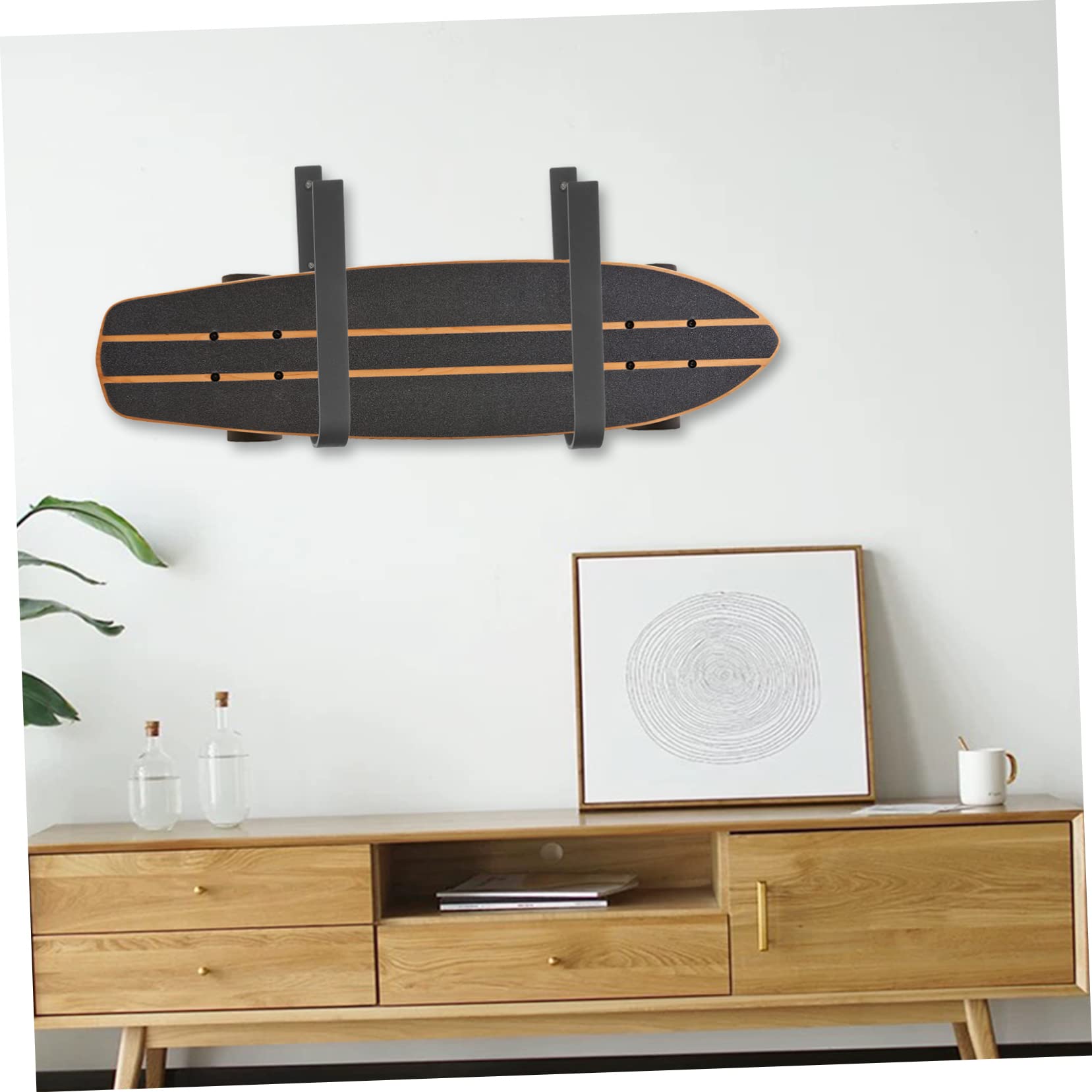 Cabilock Supports De Ski Muraux Lot De 4 Support De Skateboard en Métal Support De Snowboard Robuste Et Robuste Adapté Aux Planches De Ski Et Snowboards