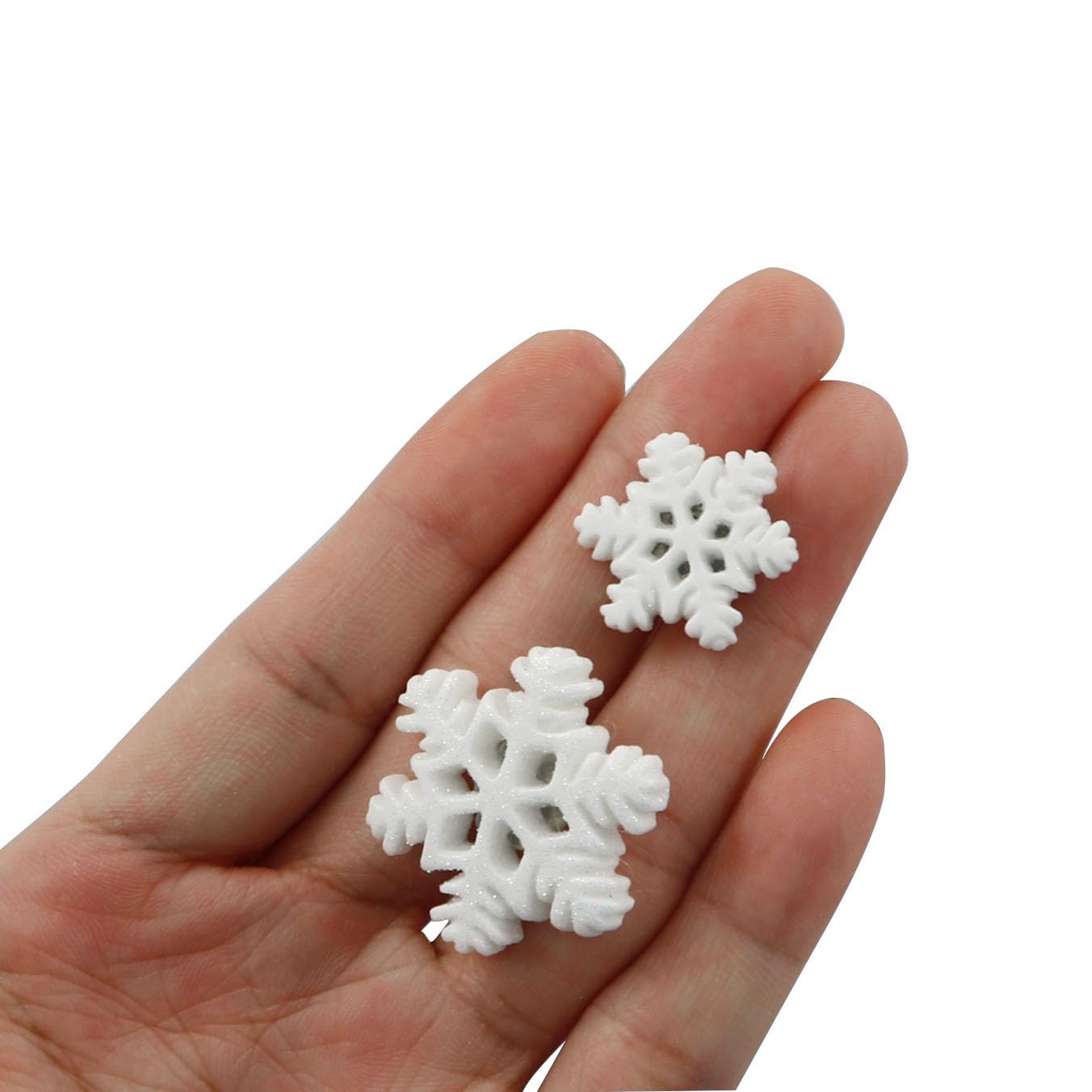 XGNG 30 chinchetas de corcho decorativas de plástico con diseño de copo de nieve para tablón de anuncios, oficina, hogar, invierno, decoración de Navidad