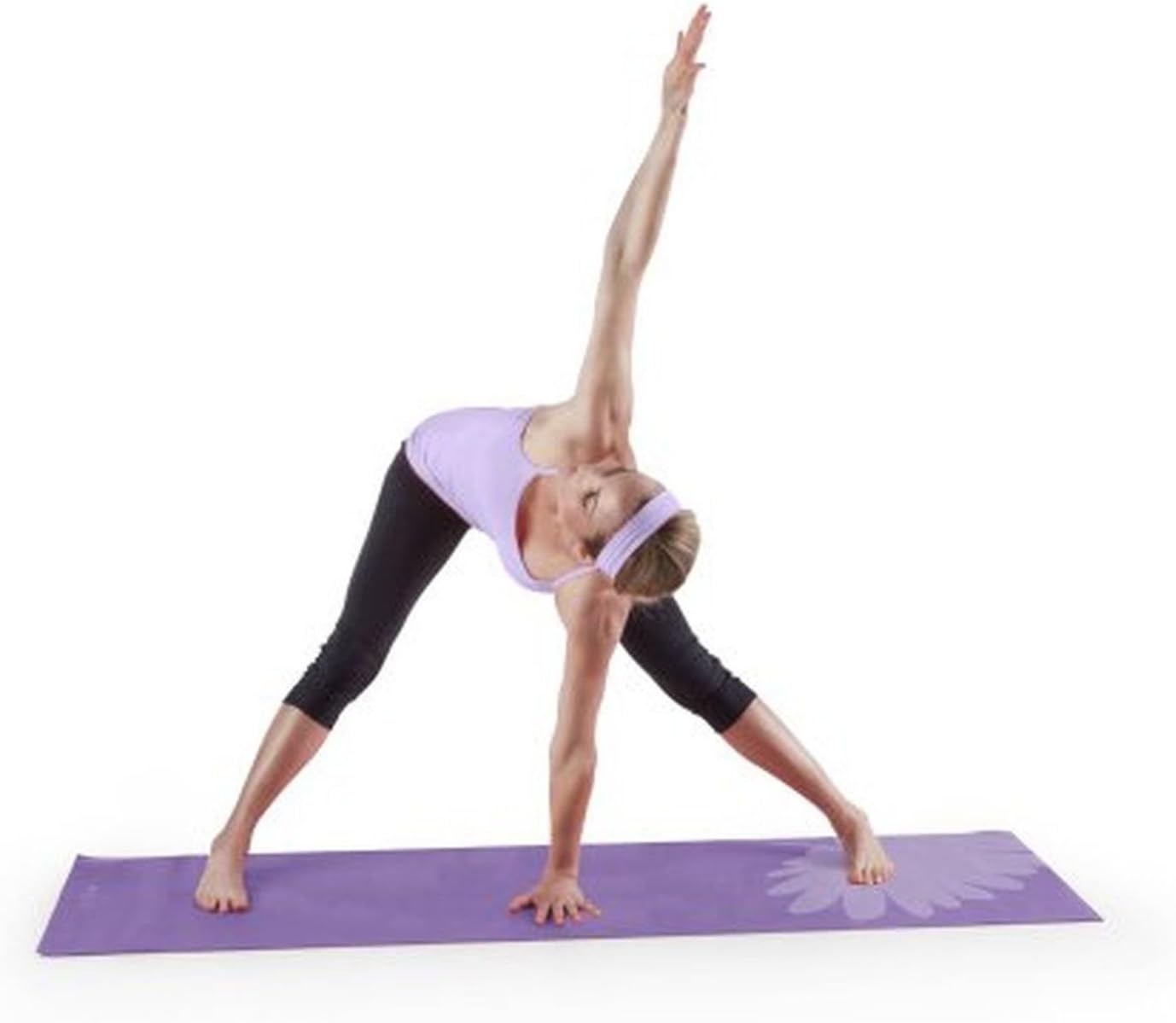 Lotus Printed Yoga Mat 5MM Purple : Sports & Outdoors