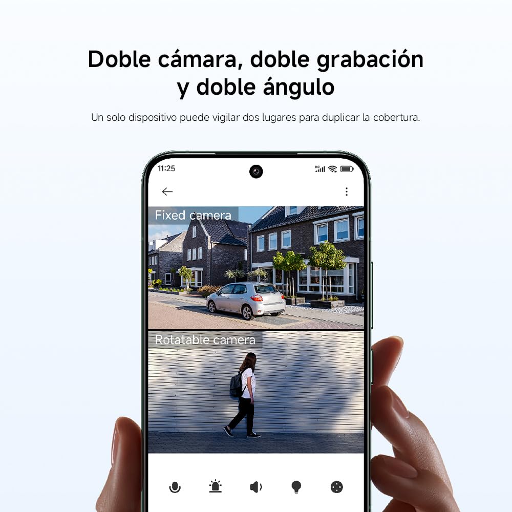 XIAOMI Cámara Exterior CW500 Dual - Calidad de Imagen Ultra HD Doble 2.5K, Detección AI, Wi-Fi 6 de Doble Banda, Chip de Seguridad