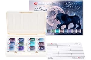 Artists' Grade Watercolors - 12 Vibrant Granulating Shades for Artists