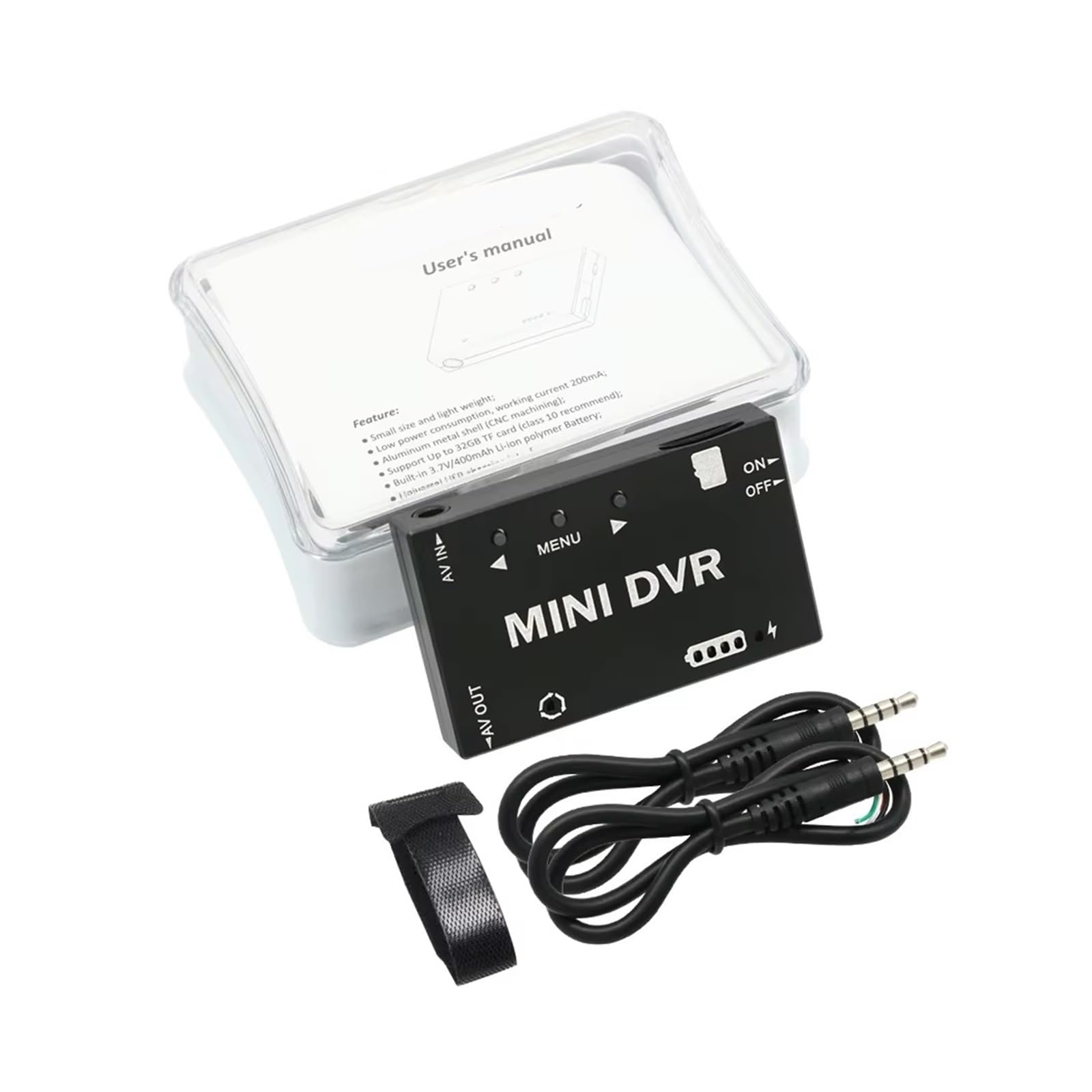 Mini DVR-Modul NTSC/PAL for RC-Drohne | DVR-Modul, NTSC/PAL, Videorecorder, eingebauter Akku, RC-Drohne(Pink)