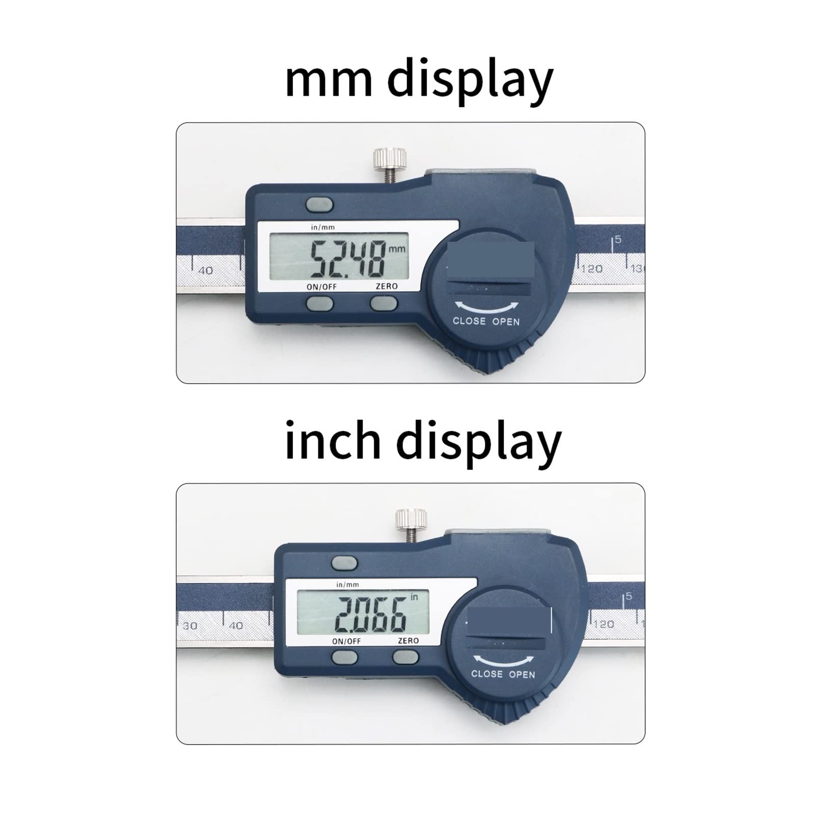Codificador de Escala Lineal Calibrador Digital de Escala Lineal Horizontal de Acero Inoxidable de 100 mm Pantalla LCD