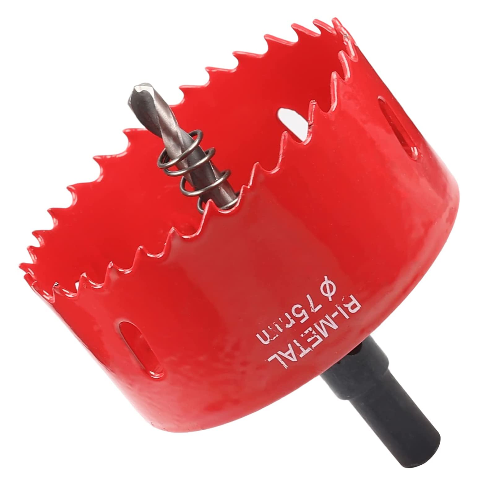 Utoolmart 75mm Bi-Metal Hole Saw M42 High Speed Steel Holesaw Blade 25mm Cutting Depth Opener Cutter Drill Bit With Triangular Handle for Wood Sheet Metal Plastic Fiberboard