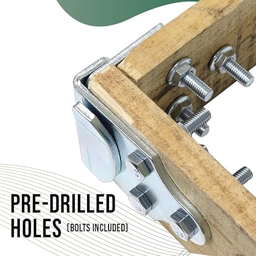 Miniatura 3 de Boxer Juego de 8 conectores de estante de estacas resistentes con pernos para remolques utilitarios - Resistente al óxido y a la intemperie,