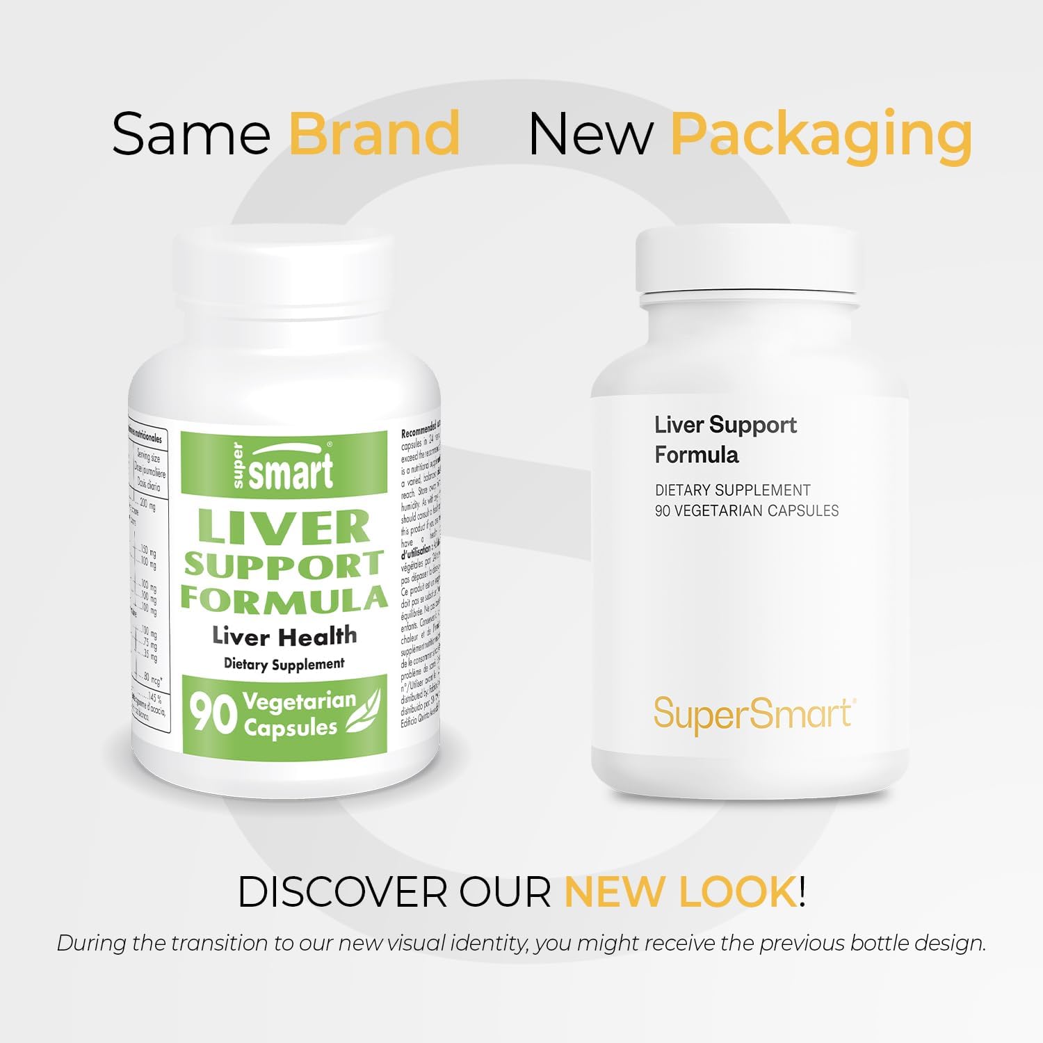 Supersmart - Liver Support Formula - with Extract of Milk Thistle Standardized to 80% Silymarin - Ginkgo Biloba & N-Acetyl-cysteine - Detox Supplement | Non-GMO & Gluten Free - 90 Vegetarian Capsules
