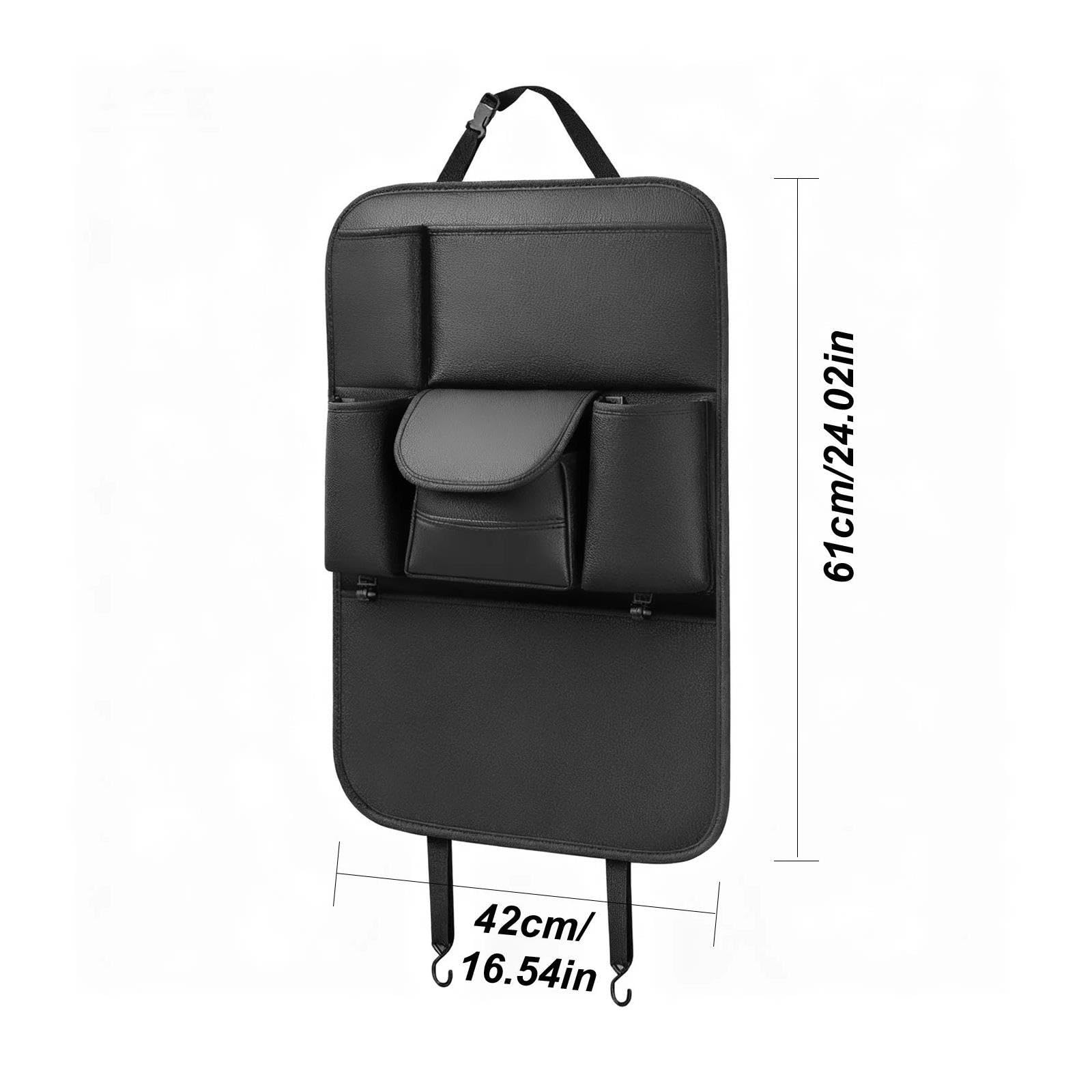 Rücksitz Organizer Auto Schwarzer Leder-Auto-Rücksitz-Organizer