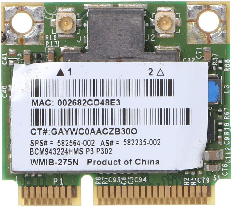 For HP BCM943224HMS Wireless Dual Band 802.11 a/g/n Half Mini PCI-E WiFi Card