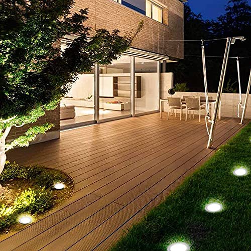 Eleglo 6 Pack 7W Led Landscape Well Lights, Low Voltage Landscape Lights,12V/24V Ground Landscape Lighting,Ip67 Waterproof Outdoor Inground Lights For Garden Uplights Tree,Deck,Yard,Patio(Warm White) #TOP7
