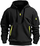 Rela Bota Men's Fashion Hoodies Fleece Sweatshirts Lightweight Stitching Color Zipper Pullover