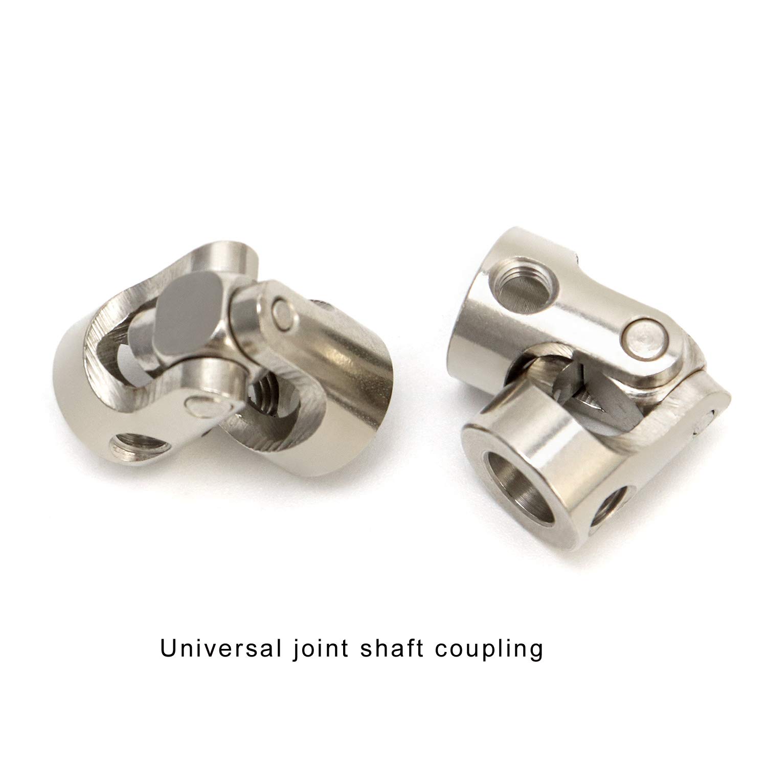 QWORK® 4-pak 6mm do 6mm metalowy wał sprzęgający połączenie silnika przegub uniwersalny, uniwersalny wał przegubowy