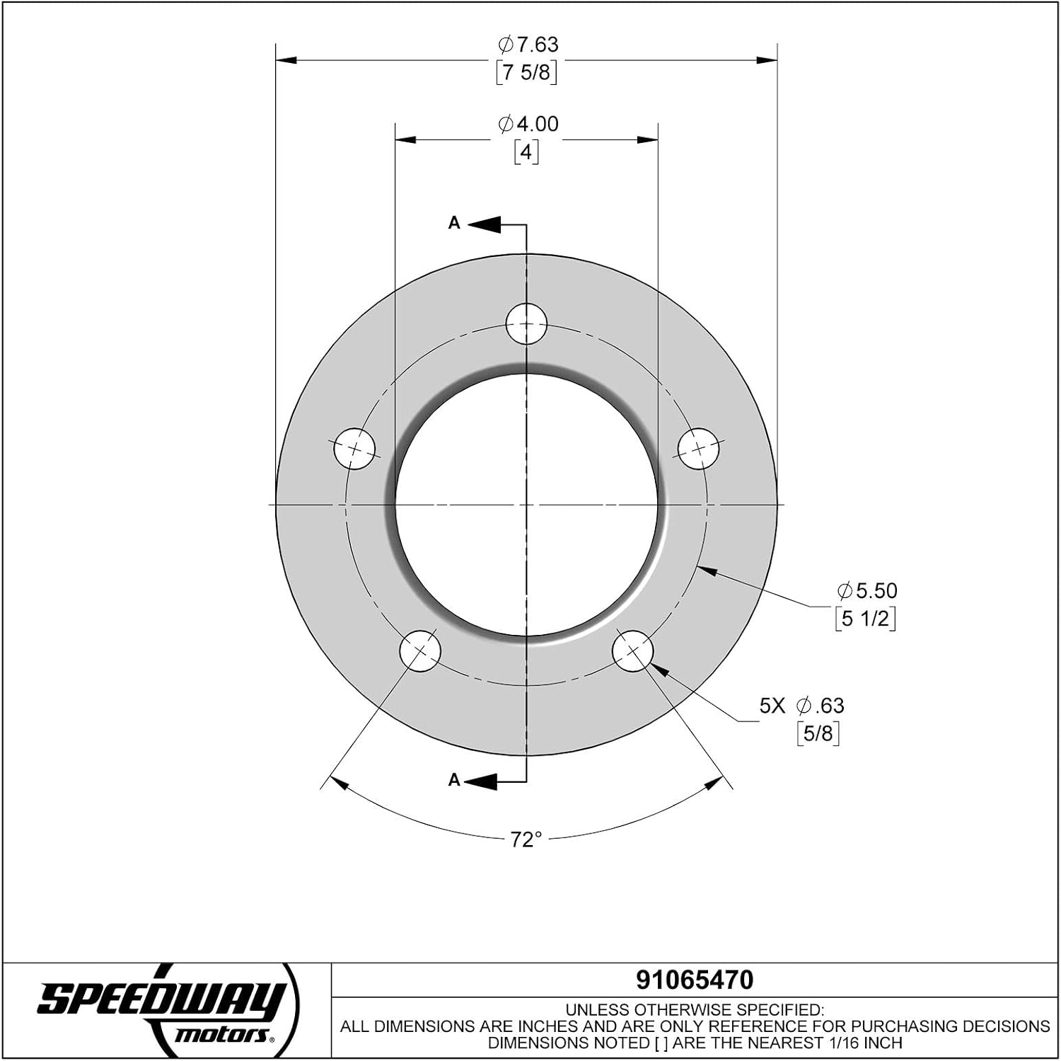 Wire Wheel Center Support, Fits 1928-35 Ford