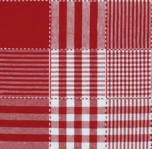 Image of AIRWILL , 100% Cotton Self Designed 4 Seater Table Cloth, Pack of 1 Pc., Rectangular, Red