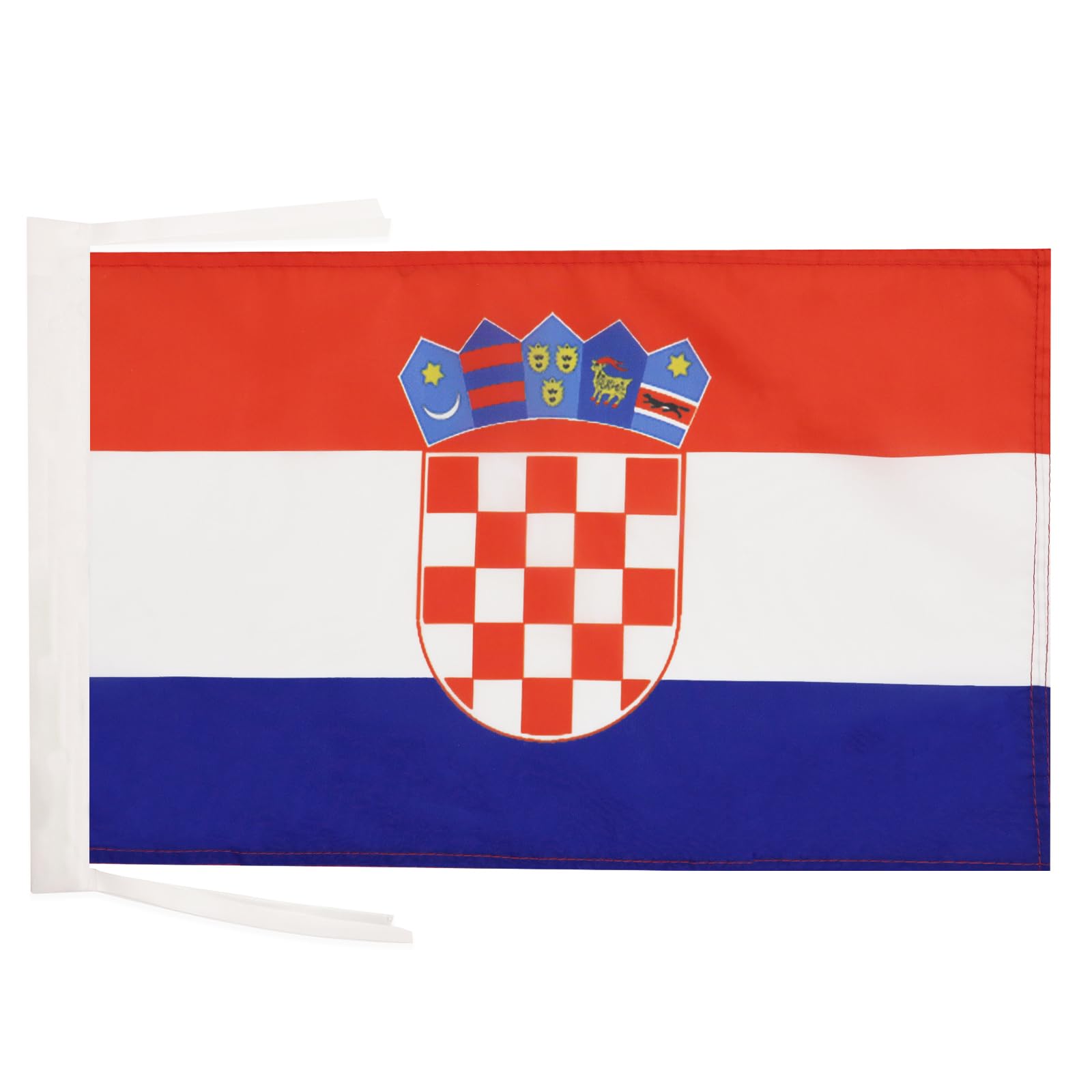 AZ FLAG - Croatia Flag - 18'' x 12'' - Light Polyester Croatian Small Banner with Two Cords - 18x12 in - 45x30 Cm