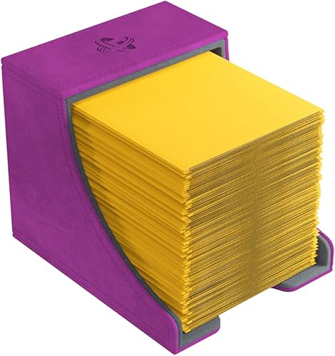 Miniatura 8 de Caja de cubierta GameGenic  Watchtower XL Púrpura 100CT  Almacenamiento de tarjetas TCG, OCG, CCG duradero y resistente  Compatible con tarjetas de