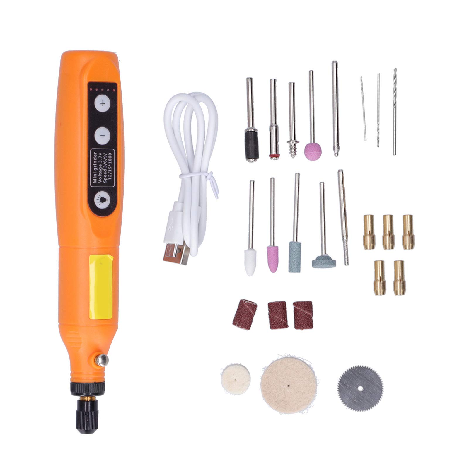 TOOLSGO 26Pcs Rechargeable Engraver Pen Set 5 Speed Adjustable Cordless Rotary Engraving Pen Kit LED Light Rotary Tool for Wood Carving Engraving Sanding Polishing
