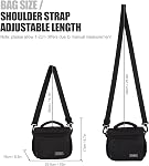 Cwatcun Compact Camera Bag Single Shoulder Crossbody Bag Camera Case Compatible for Canon Nikon Sony SLR DSLR Mirrorless Cameras and Lenses Waterproof Camera Bag（Medium，Black ）