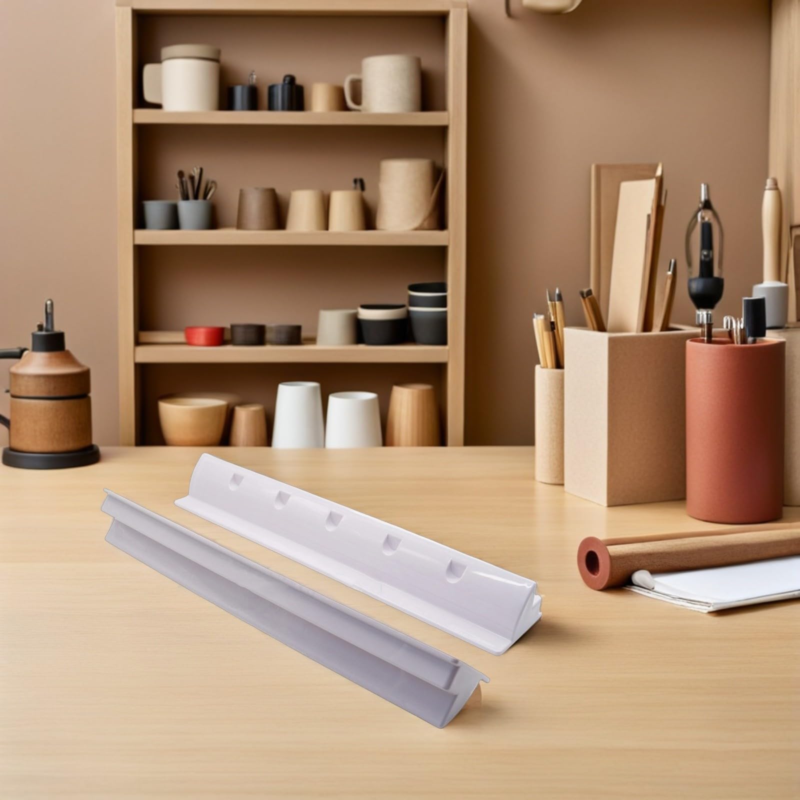 Uonlytech Supporto Pannello Solare in ABS Bianco 2 Pezzi per Tetto Barca e Camper