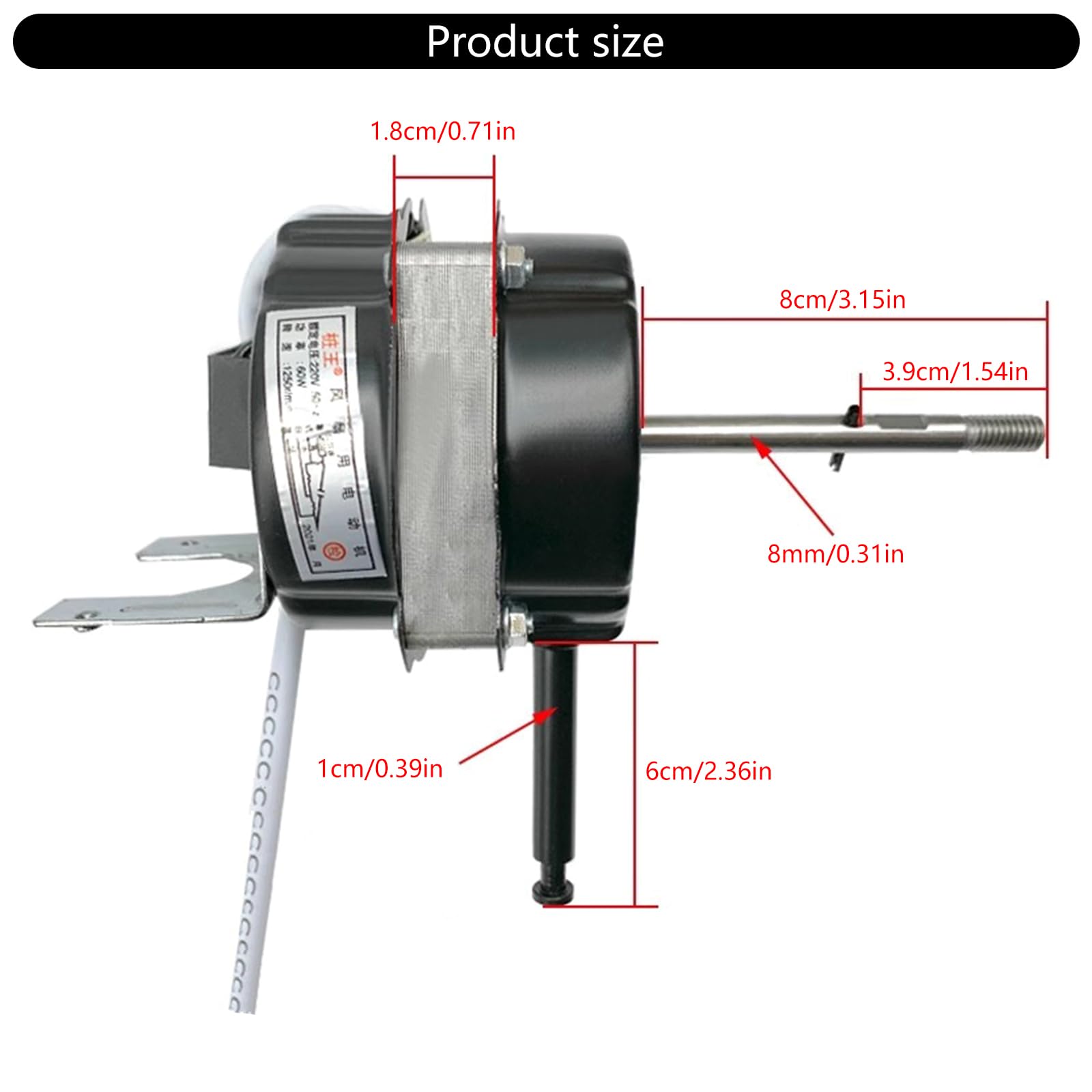 PANGBOER Motor de ventilador eléctrico de doble rodamiento con control remoto, 60 W, ventilador de pared, ventilador de suelo, 18P, repuesto de motor de ventilador de pie
