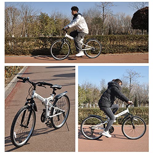 折りたたみ マウンテンバイク 自転車 シマノ21段変速 26イン