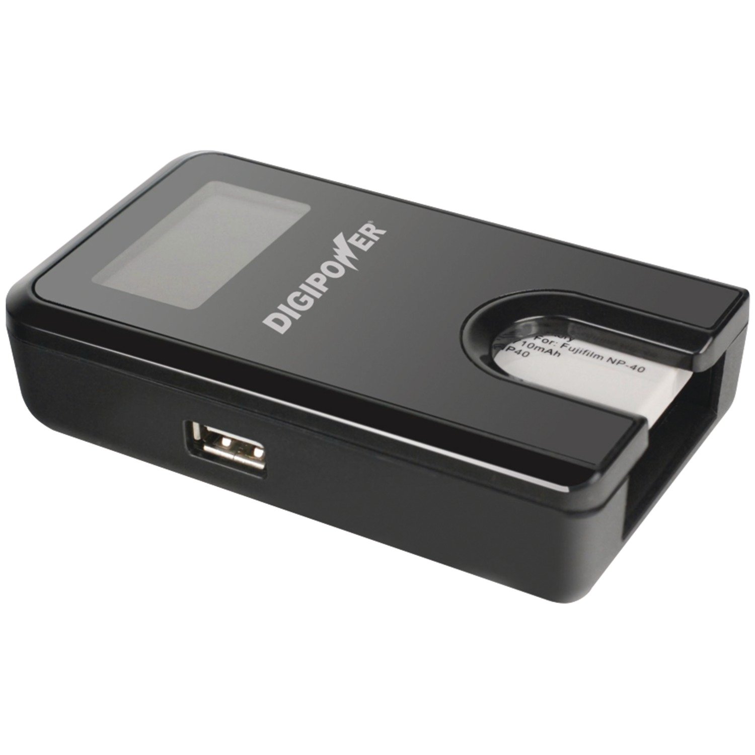 Side view of the Digipower TC-55F charger, showing the integrated USB charging port.