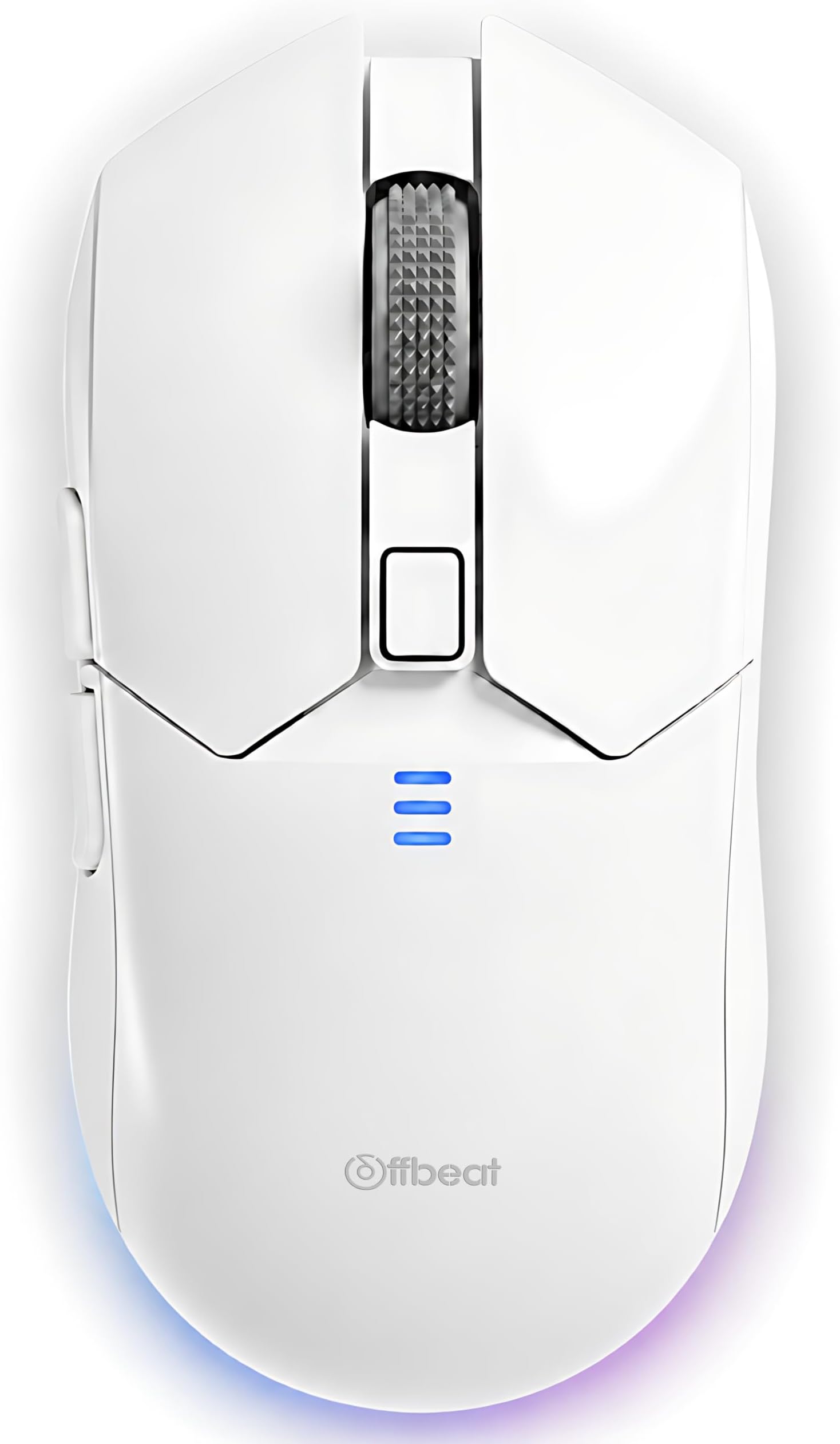 Offbeat Ivy Blutooth 5.2 + 2.4Ghz Wireless Gaming Mouse | Triple Device connectivity | 5000 DPI 6D Button | 600 mAh Battery 100 Hours Playtime | Silent Click (White)