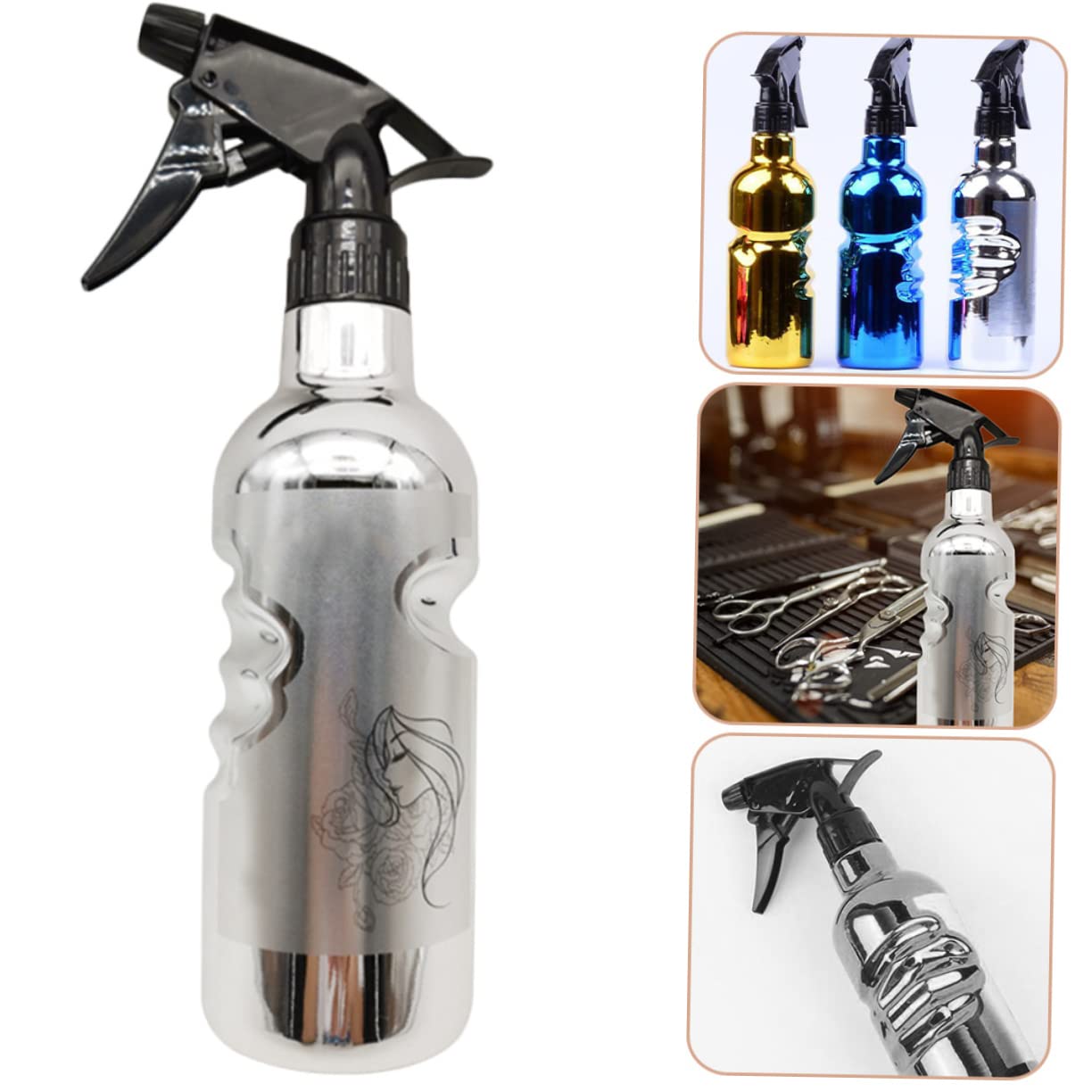 TOPBATHY 4pezzi Spray Nebulizzatore Per Acconciature Bottiglia Vintage Per Salone e Uso Domestico Capacità Ottimale Design Elegante Pratica e Multi-funzionale