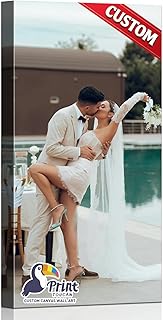 printtoucan Custom Canvas Print with Your Photos 12x24 IN – Personalized Pictures Canvas Prints Custom Wall Art Customized Photo Gift for Couple Valentine Family Decor