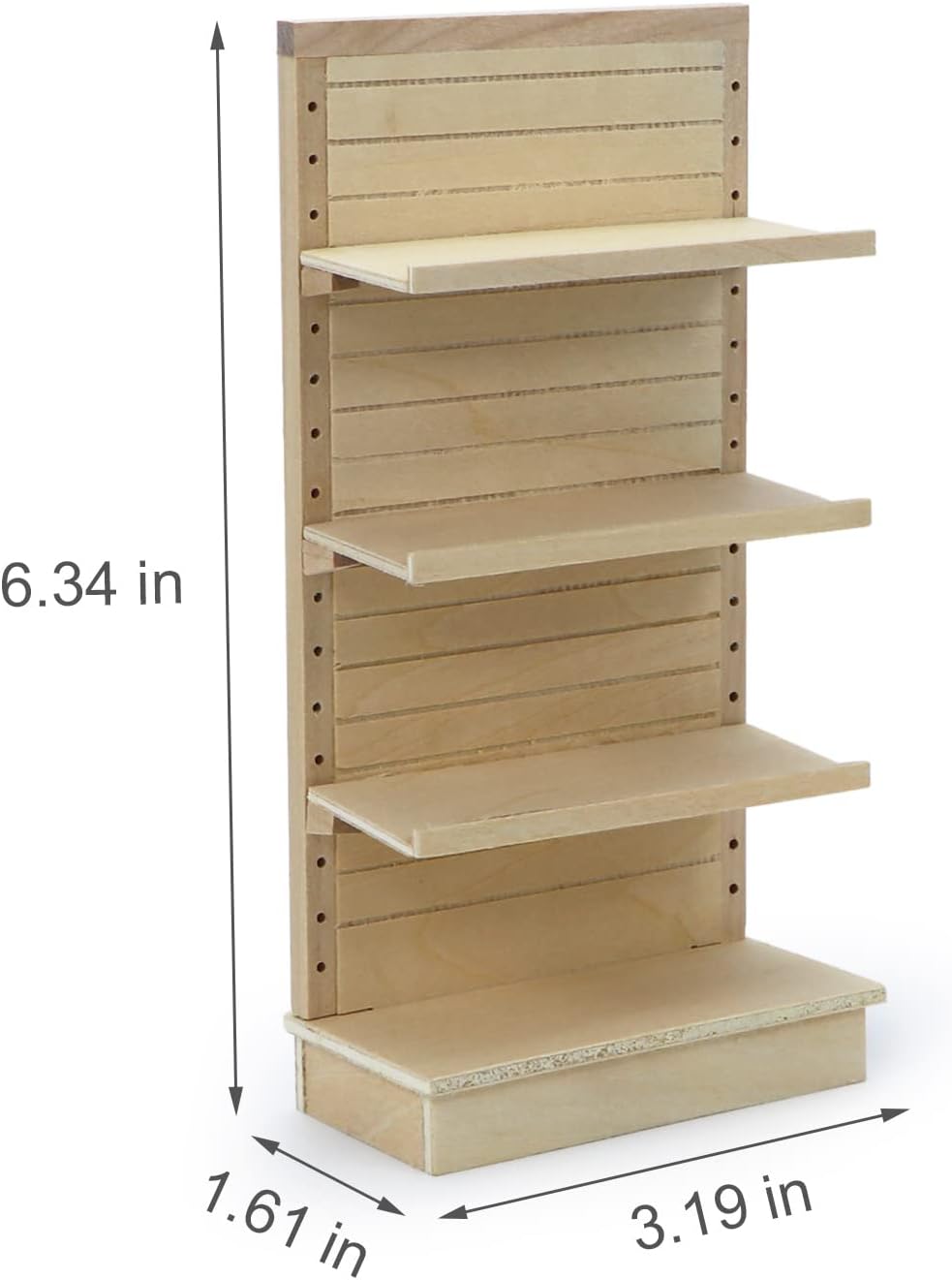 1:12 Scale Rack Dollhouse Accessories Book Shelf Miniature Furniture 4 Tier Bookcase Storage Shelf Shooting Props Desktop Decor (S)