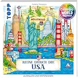 Colorful World Weltreise - Reise durch die USA: Ausmalen & entspannen (Colorful World Weltreise (Ausmalbücher)) - Madalina Tantareanu 