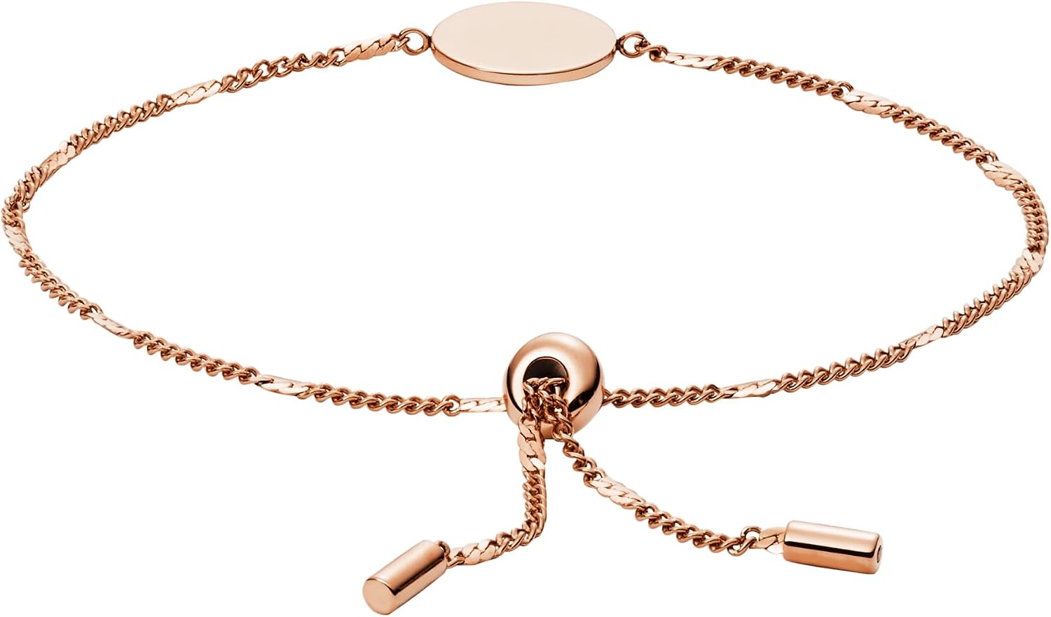 Fossil Women's Plated Stainless Steel Engravable Personalized Gift Bracelet for Women