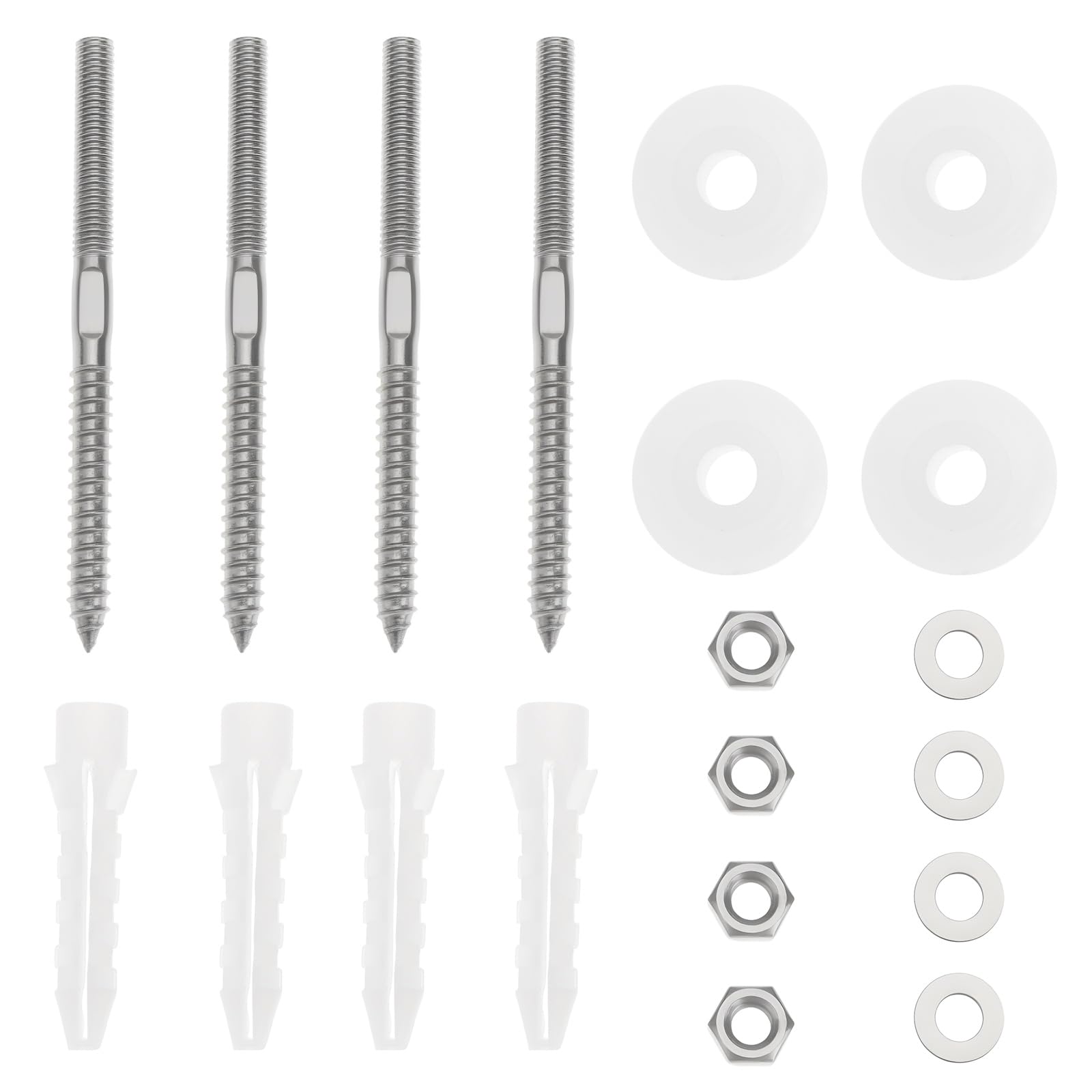 The Lord of the Tools 2 Sets Stainless Steel Wall Mounted Basin Fixing Kit M8X110mm Suitable for Bathroom Sink Fitting