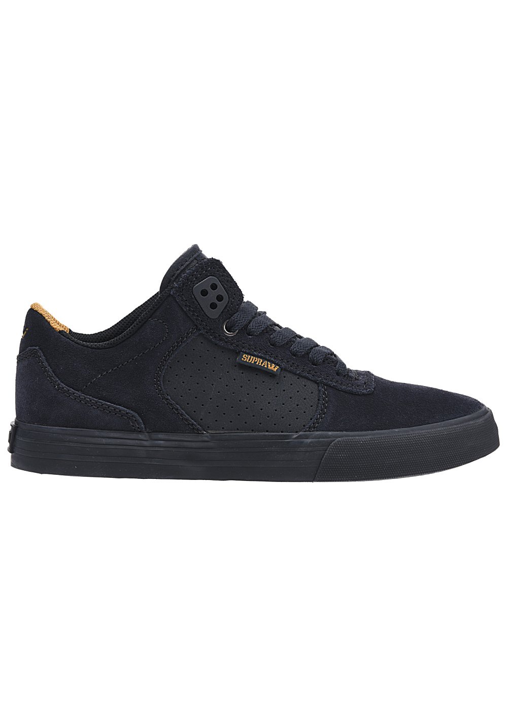 Supra Men's Ellington Vulc Black/Amber Gold/Black Athletic Shoe